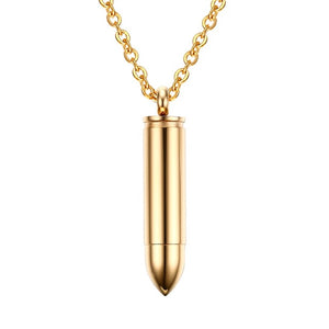 Vnox Bullet Necklace Pendant For Men 316l Stainless Steel Jewelry Soldier Friend Gift
