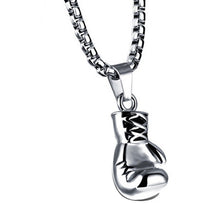 Load image into Gallery viewer, Stainless Steel Men Pendant Necklace Mini Boxing Glove Charm Fitness Gym Necklace Vintage Men Hip Hop Jewelry Boyfriend Gifts