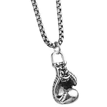 Load image into Gallery viewer, Stainless Steel Men Pendant Necklace Mini Boxing Glove Charm Fitness Gym Necklace Vintage Men Hip Hop Jewelry Boyfriend Gifts