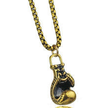 Load image into Gallery viewer, Stainless Steel Men Pendant Necklace Mini Boxing Glove Charm Fitness Gym Necklace Vintage Men Hip Hop Jewelry Boyfriend Gifts