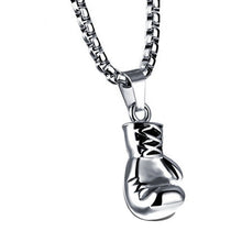Load image into Gallery viewer, Stainless Steel Men Pendant Necklace Mini Boxing Glove Charm Fitness Gym Necklace Vintage Men Hip Hop Jewelry Boyfriend Gifts