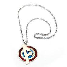 Load image into Gallery viewer, Captain America A Shield necklace rotatable Avengers Infinity War Metal Pendant Link Chain Charm Gifts Movie Jewelry Thonas