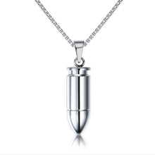 Load image into Gallery viewer, Vnox Bullet Necklace Pendant For Men 316l Stainless Steel Jewelry Soldier Friend Gift