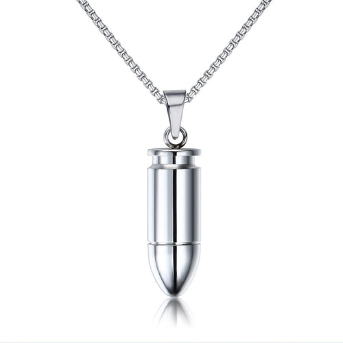Vnox Bullet Necklace Pendant For Men 316l Stainless Steel Jewelry Soldier Friend Gift