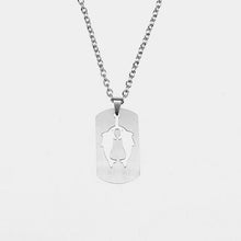 Load image into Gallery viewer, New Stainless Steel Tag Necklace Twelve constellations Pendant charm necklace Cutting high polishing Men and women jewelry gift