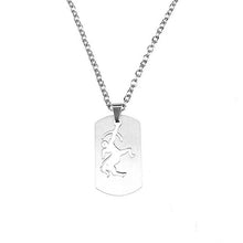 Load image into Gallery viewer, New Stainless Steel Tag Necklace Twelve constellations Pendant charm necklace Cutting high polishing Men and women jewelry gift