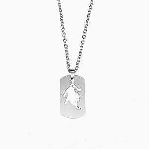 New Stainless Steel Tag Necklace Twelve constellations Pendant charm necklace Cutting high polishing Men and women jewelry gift
