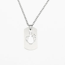 Load image into Gallery viewer, New Stainless Steel Tag Necklace Twelve constellations Pendant charm necklace Cutting high polishing Men and women jewelry gift