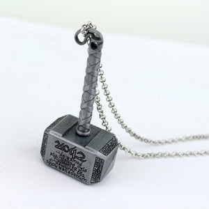 Film Series Movies Thor 2 The Dark World Hammer Statement Necklace Rock Punk Style Men Chain Pendants Necklaces 2 Color